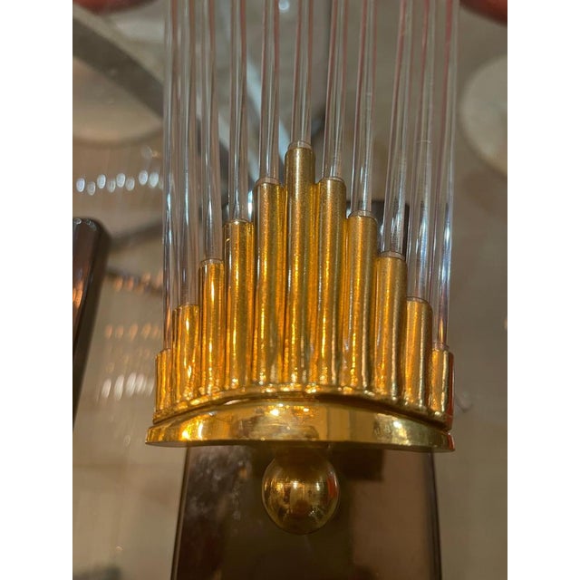 Gold Glass Wall Lights by Gaetano Sciolari, 1980s, Set of 2 For Sale - Image 8 of 11