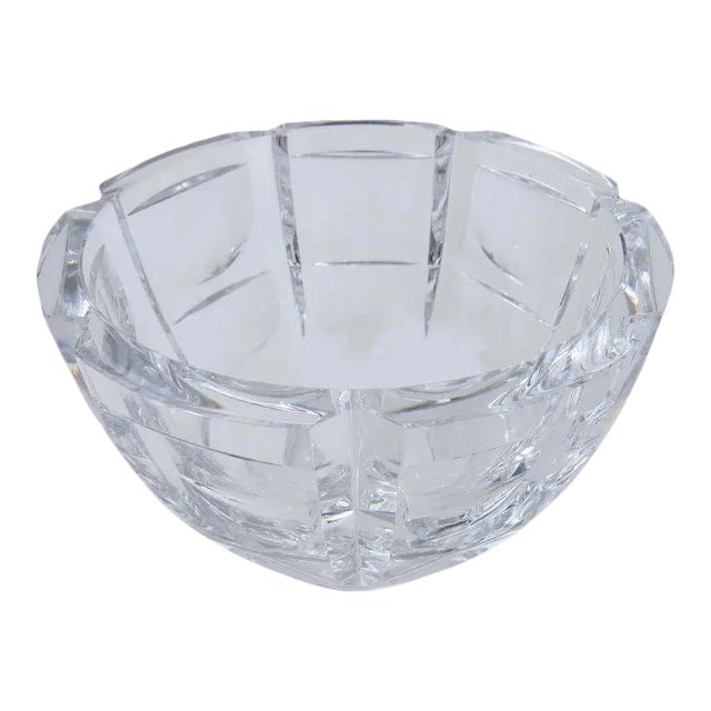 Simon Gate for Orrefors Thousand Windows faceted glass bowl G0395-111 For Sale