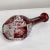 Ruby Red Antique Cranberry Glass Hand-Cut Crystal Decanter For Sale - Image 8 of 13