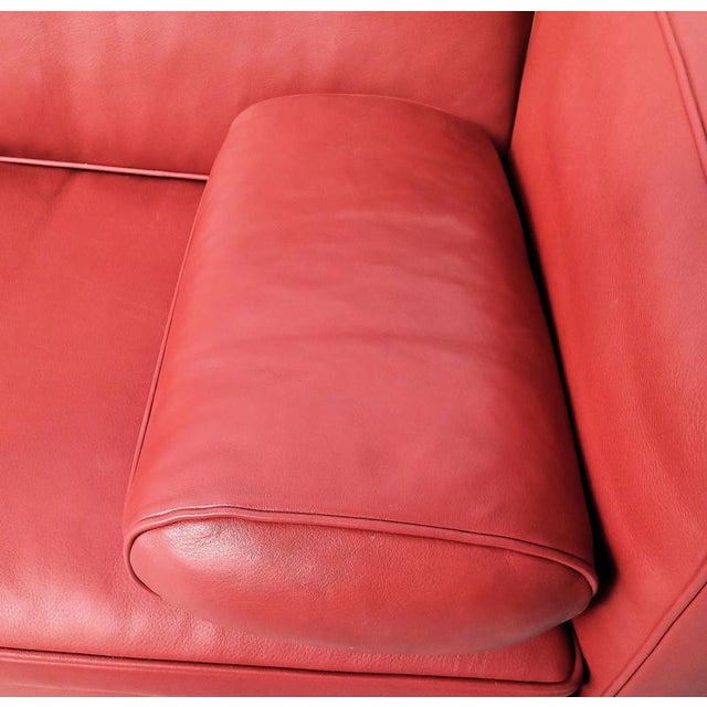 Restored 3 Seater Model 2213 Leather Sofa by Børge Mogensen, 1970s For Sale - Image 12 of 14
