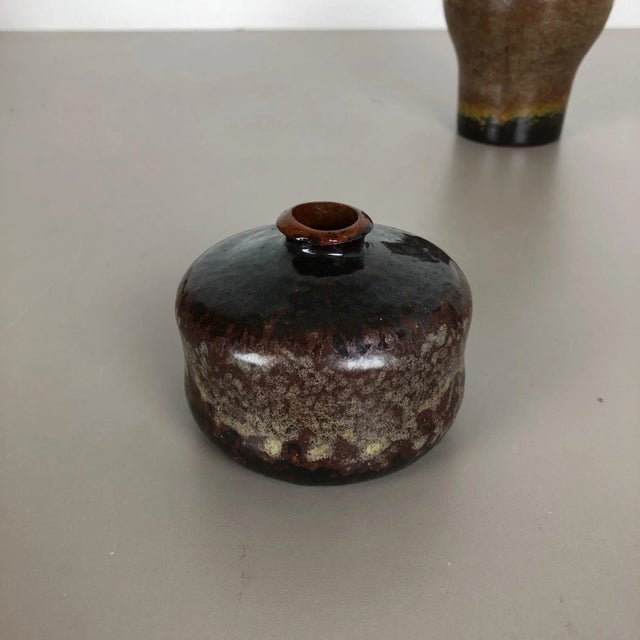 Ceramic German Ceramic Studio Pottery Vase from Elmar & Elke Kubicek, 1970s, Set of 3 For Sale - Image 7 of 18