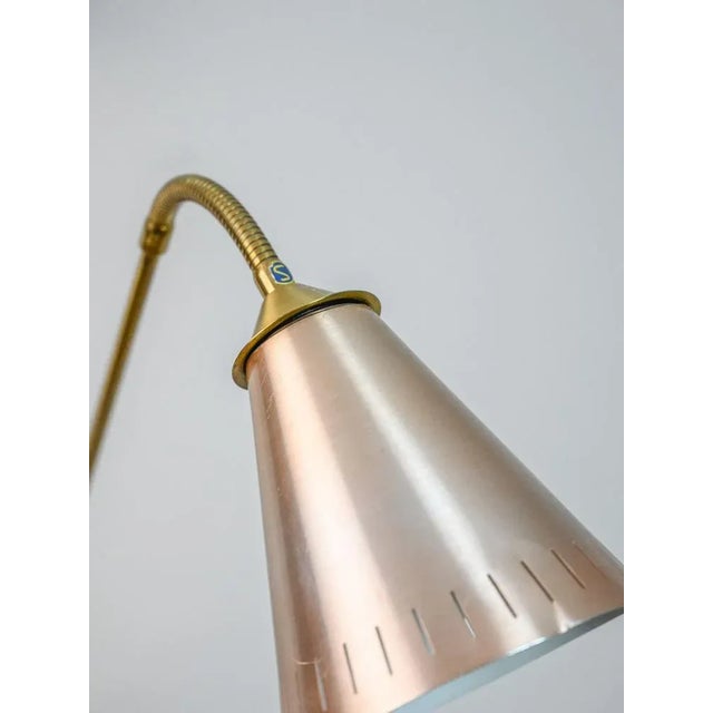 1950s Scandinavian Metal Wall Light, 1950s For Sale - Image 5 of 7