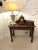 Antique victorian quality carved oak side table having a quality carved oak shaped back above an oak top with a carved...