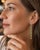 Metal Peridot Huggie Drop Earrings, Silver, Gold, Pair For Sale - Image 7 of 8