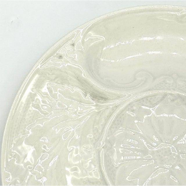 Pair of 1960's French Gien White Majolica Artichoke Plates For Sale In Austin - Image 6 of 8