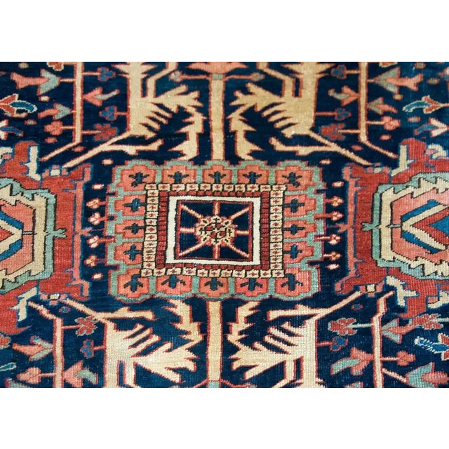 Early 20th Century Persian Heriz Rug For Sale - Image 4 of 13