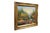 Vintage C. Jaffey oil painting on canvas featuring a serene, picturesque cottage scene with vibrant flowers and a flowing...