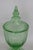 Green Paneled Depression Glass Candy Dish Footed Jar With Pointed Lid 4844b For Sale - Image 11 of 14