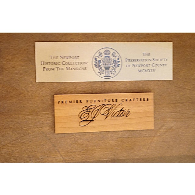 Ej Victor Newport Historic Collection Italian Provincial Shabby Chic 42" Demilune Console Table W. Inlaid Top 1000-44 For Sale - Image 9 of 10