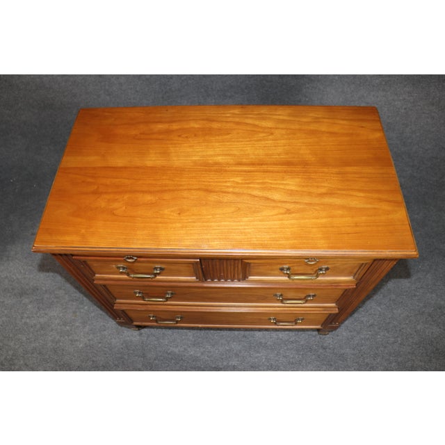 Brown Pair of Kindel Louis XVI Directoire Style Brass Mount Commodes For Sale - Image 8 of 15