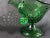 Mid-Century Modern Vintage Fenton Dolphin Green Uranium Glass Two Handled Crimped Bowl For Sale - Image 3 of 11