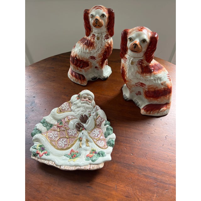 Antique White Fitz and Floyd Vintage Snowy Woods Canape Plate For Sale - Image 8 of 8