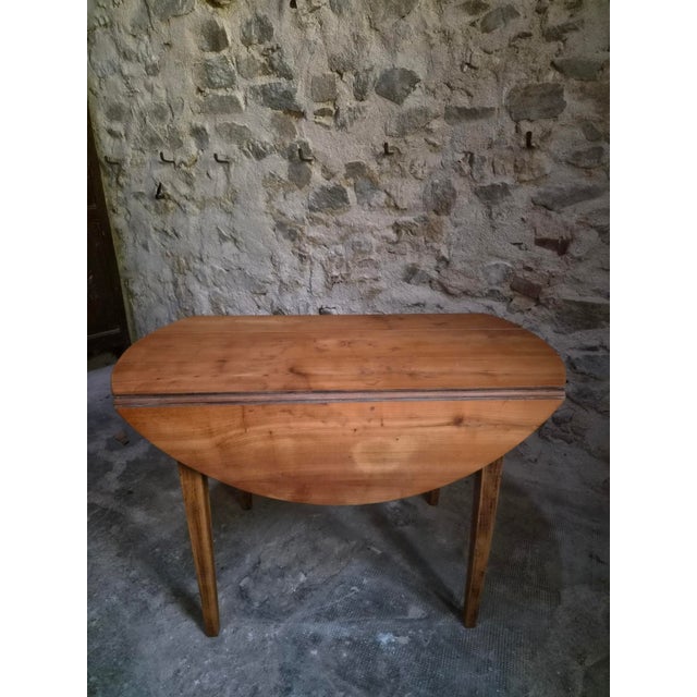 Antique French Rustic Cherrywood Drop-Leaf Table, 1900s For Sale - Image 16 of 17