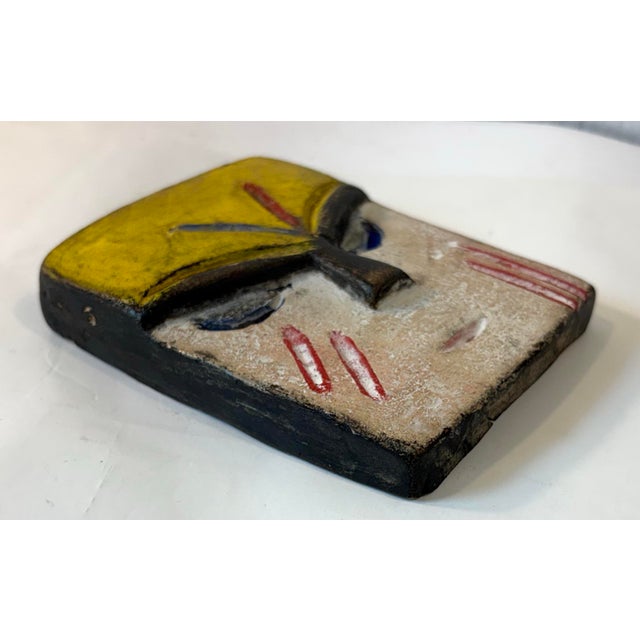 Mid 20th Century Handcrafted African Lega Wood Mask For Sale - Image 5 of 6