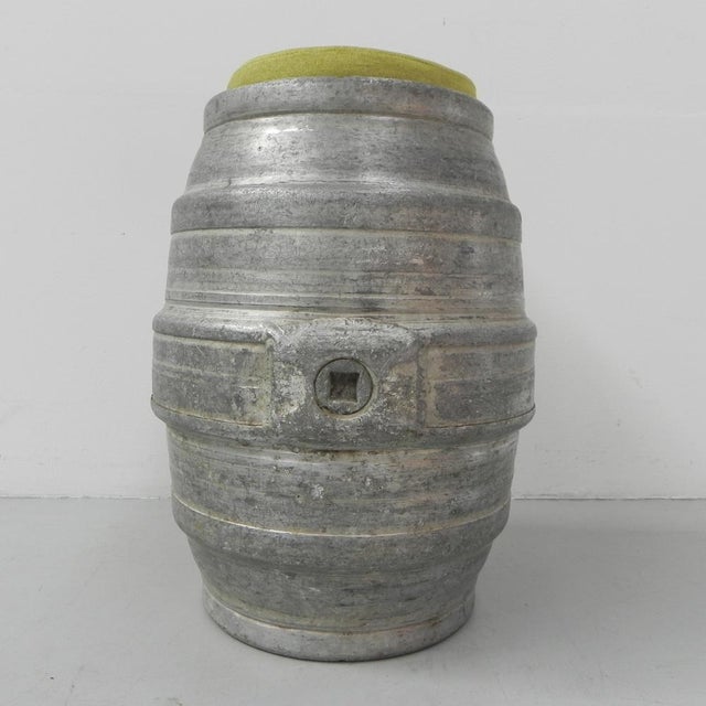 Industrial Industrial Stool in Aluminum Beer Keg, 1960s For Sale - Image 3 of 9