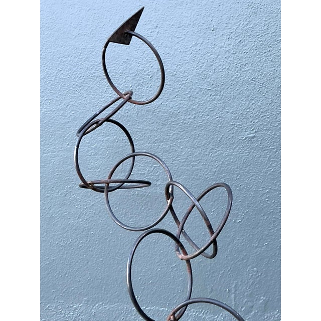 Vintage Abstract Geometric Rings Sculpture Z For Sale - Image 4 of 12