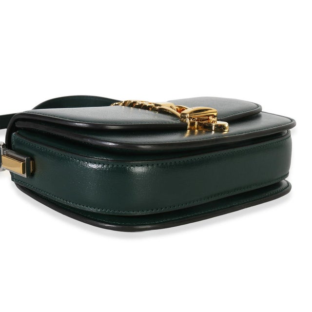 Animal Skin Dark Green Calfskin Mini Sylvie 1969 Bag For Sale - Image 7 of 8