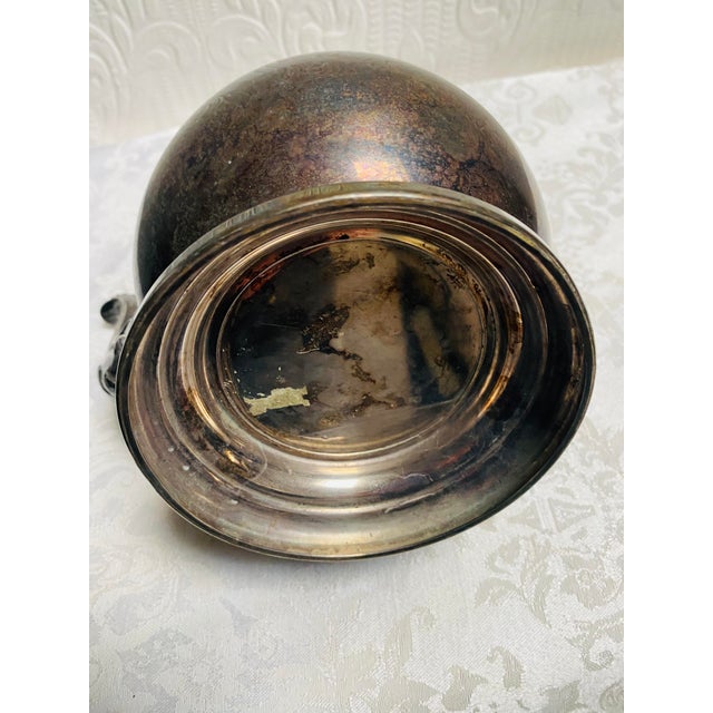 Antique 1880’s Silver-Plated Brass Gooseneck Tea Pot For Sale - Image 10 of 11