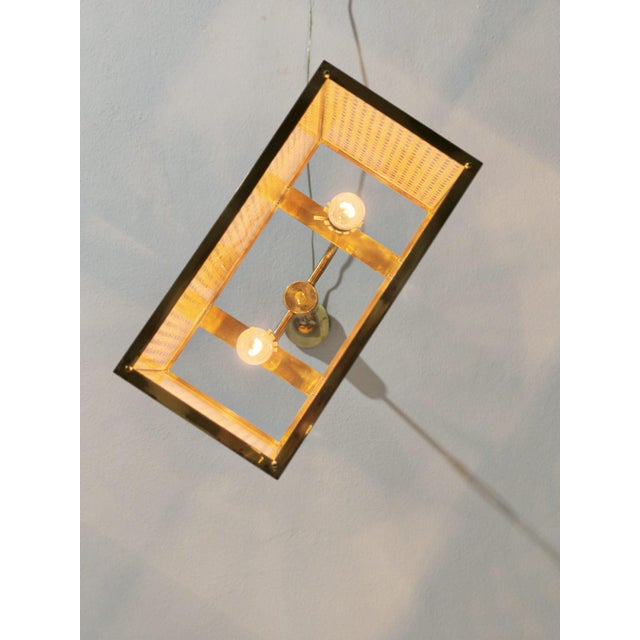 Pendant Lamp in Acrylic Glass and Vienna Straw, 1970s For Sale - Image 11 of 18