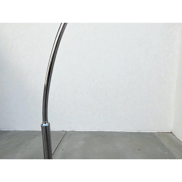 Mid-Century Arch Floor Lamp in Chrome and White from Gebrüder Cosack, 1970s For Sale - Image 13 of 18