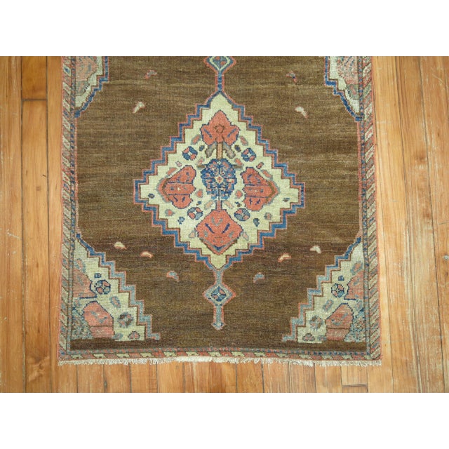 Antique Zabihi Collection Persian Serab Mat Rug For Sale - Image 4 of 4