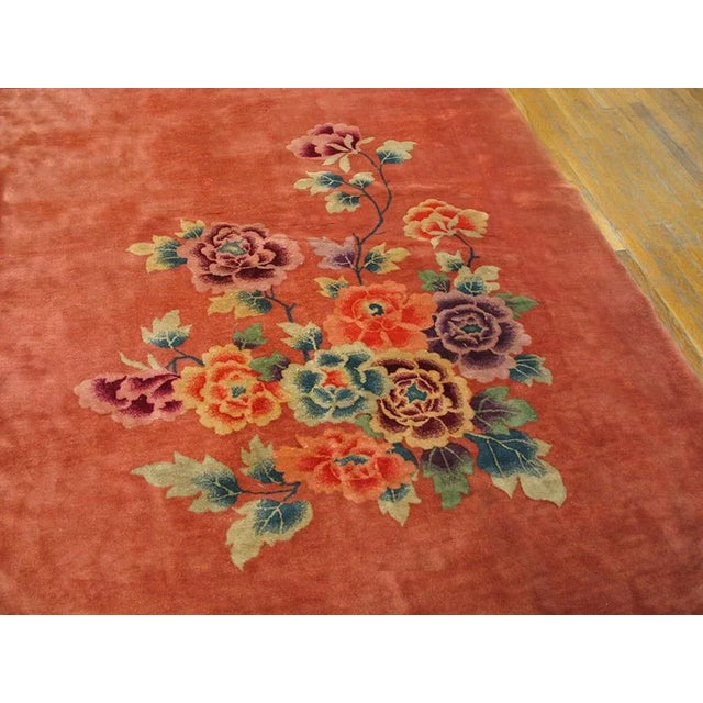 1940s Antique Chinese Art Deco Rug For Sale - Image 5 of 6
