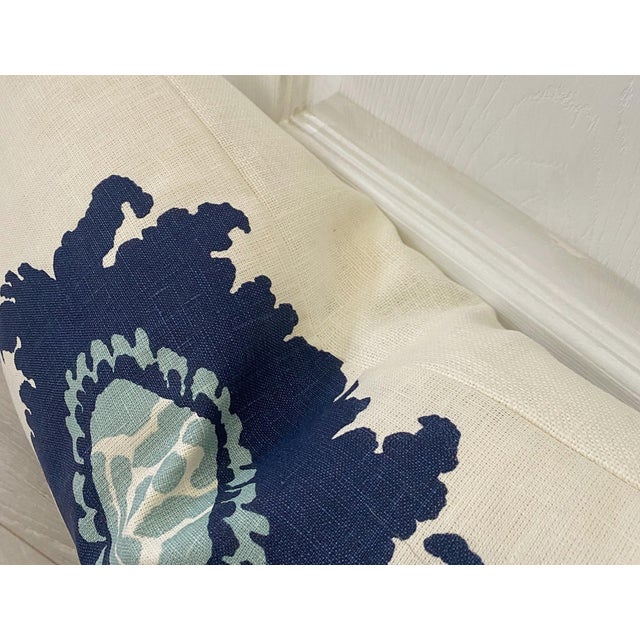 Contemporary Custom Quadrille Henriot Lumbar Pillow For Sale - Image 3 of 5