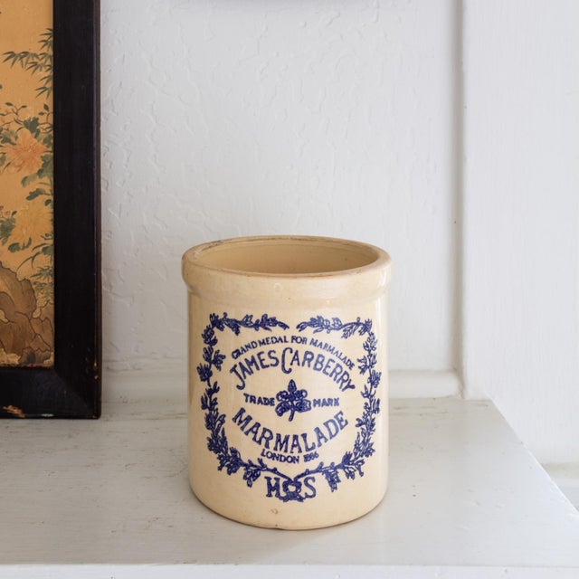 English James Carberry London Ceramic Stoneware Marmalade Crock Half Gallon For Sale - Image 3 of 16