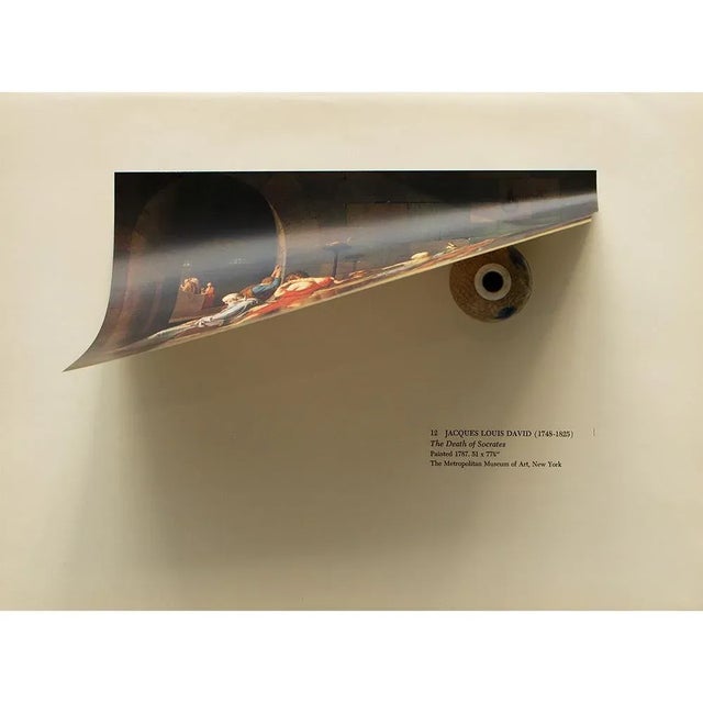 1955 Jacques Louis David "The Death of Socrates", Vintage Full-Color Print For Sale - Image 4 of 8