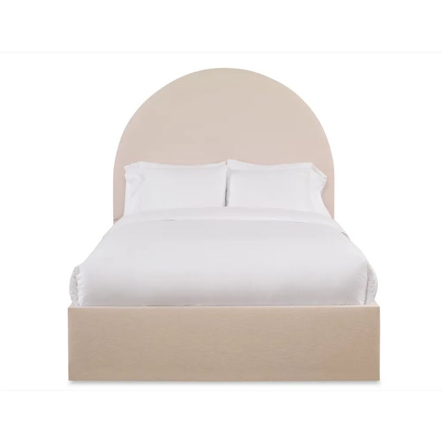 Casa Cosima Poppy King Bedframe, Gelam Linen For Sale - Image 4 of 4