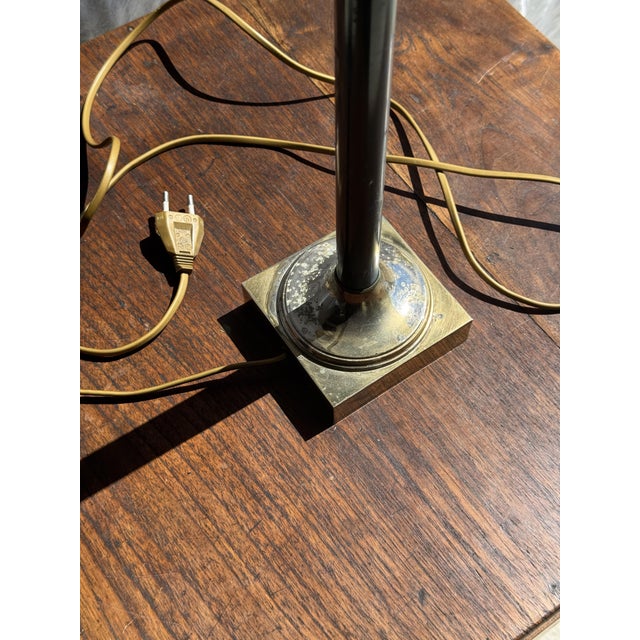 Forest Green Vintage Green and Gold Table Lamp, 1980s For Sale - Image 8 of 14