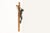Forest Green Antique Realistic Wooden Crucifix, France, 1850 For Sale - Image 8 of 10