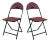 Vintage Steel & Vinyl Folding Chairs - a Pair For Sale