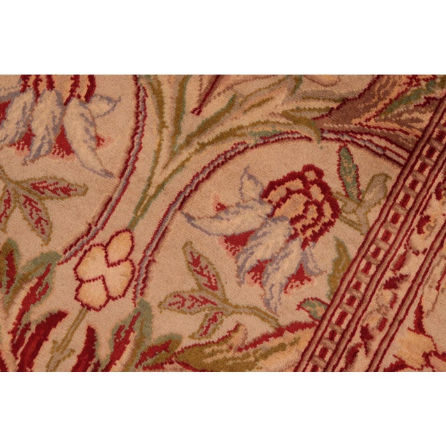 Shabby Chic 1990's Pak-Persian Taupe/Rust Wool Rug - 6'2'' X 9'1'' For Sale In New York - Image 6 of 9