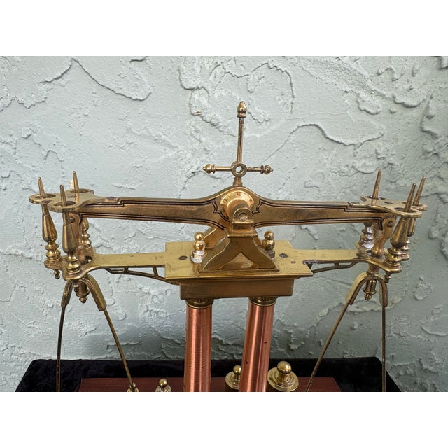 Franklin Mint 150th Anniversary Gold Rush Brass Balance Scale With Marble Base & Weights For Sale - Image 11 of 12