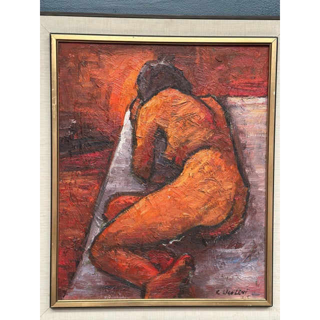 Renzo Ugolini, Nude Reclined Woman, 1950s, Oil Painting on Canvas, Framed For Sale - Image 16 of 18
