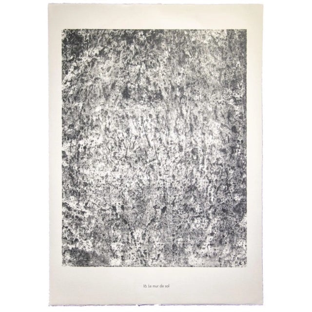 Le mur de sol is an original lithograph. Abstract composition by the French artist Jean Dubuffet. From the album of...
