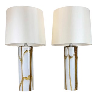Modern Murano Glass “ Lavica” Table Lamp Pair by Thomas Fuchs / Otium For Sale