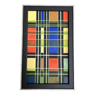 Contemporary Original Abstract Line Painting by Stephen Heigh “Interwoven” For Sale