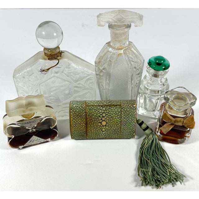 Vintage French Perfume Bottle Collection for your consideration. A description of each as follows: 1. J.C. Brosseau,...