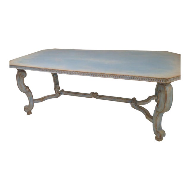 Custom Shabby Chic Dining Table With Custom Finish For Sale