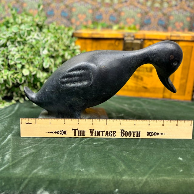 Virginia Metalcrafters Set of 2 1950s Solid Cast Iron Ducks, Stamped Virginia Metal Crafters For Sale - Image 4 of 11