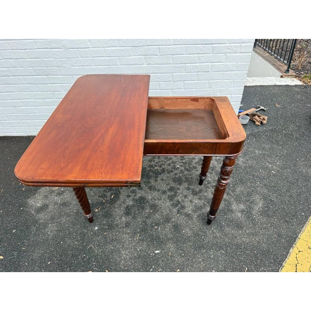 Antique American Empire Style Top Game Table or Console Table For Sale - Image 14 of 15