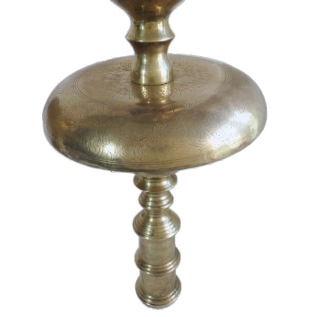 Oversize Brass Altar Candle Holders -- A Pair For Sale In Los Angeles - Image 6 of 10