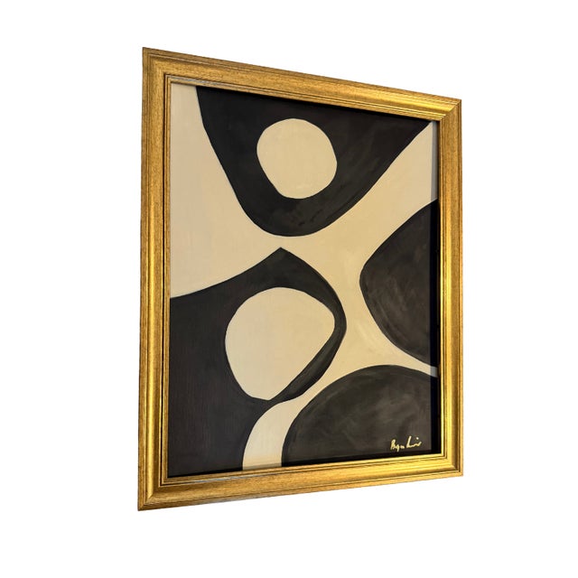 Mid-Century Modern Contemporary Abstract Expressionist Painting by Bryan Boomershine Framed For Sale - Image 3 of 8