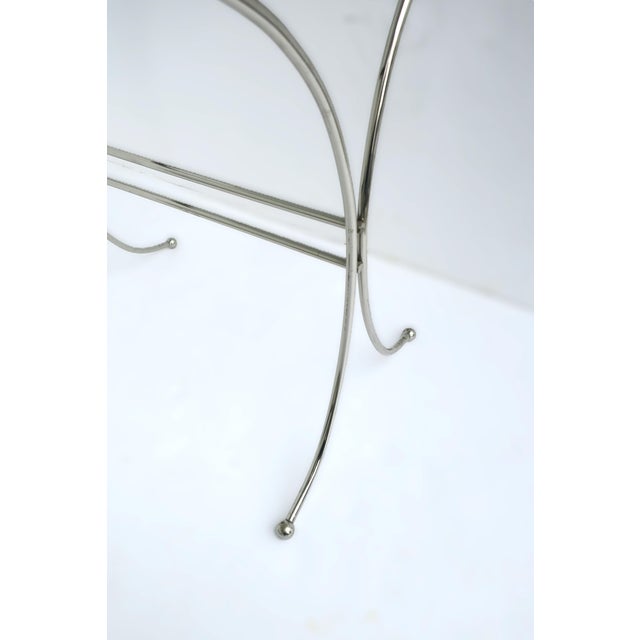 Chrome Glass Side Drinks Table, Midcentury Modern, Circa Mid-20th Century For Sale - Image 10 of 10