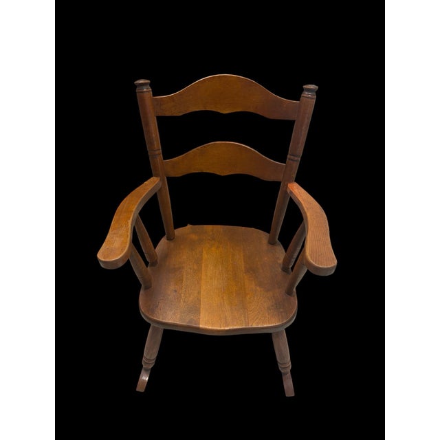 Brown Mid-20th Century Ramsdell No. 11 Maple Child’s Rocking Chair For Sale - Image 8 of 12
