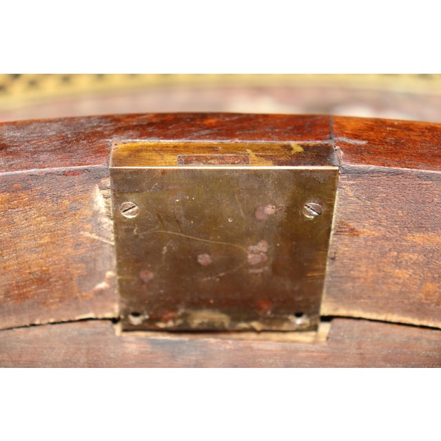 French Louis XV 1870s Era Marble Top Bronze Mounted Mahogany Round End by Millet For Sale - Image 10 of 16