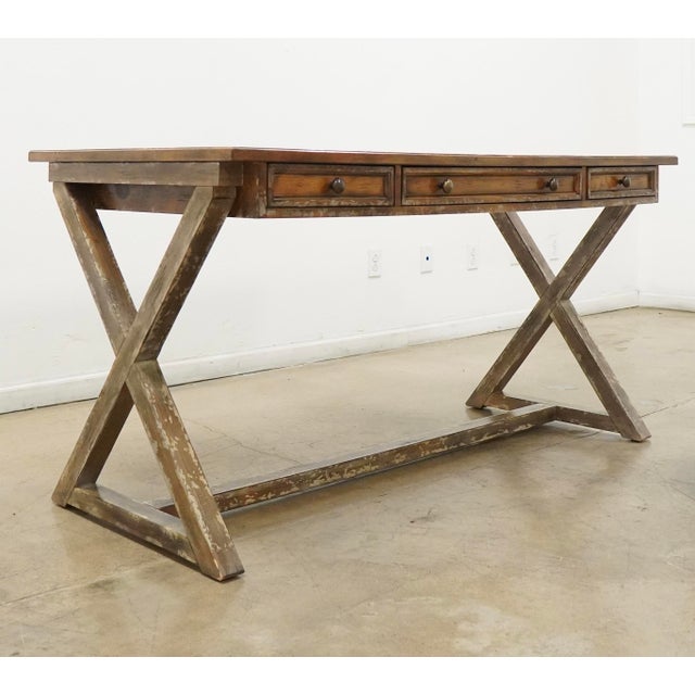 2020s Hooker Furniture Melange Bennett X-Base Writing Desk For Sale - Image 5 of 17