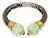 Bochic “Orient” Vintage Bangle Set 18K Gold & Silver with Vintage Carved Jade For Sale